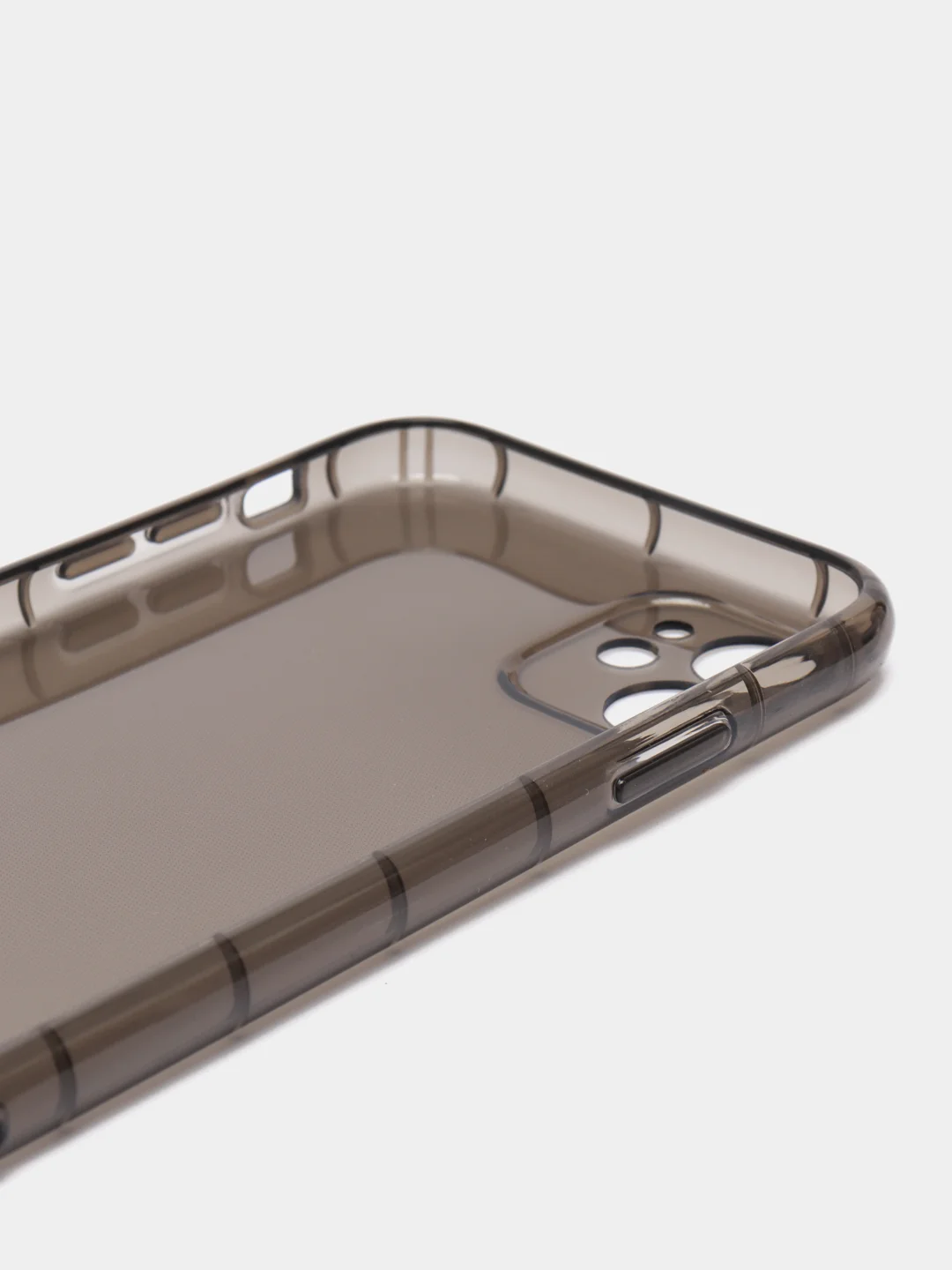 Черный чехол для iPhone 11 прозрачный цветной силиконовый