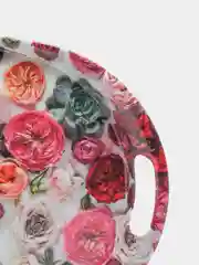 Розовый поднос "Цветы"