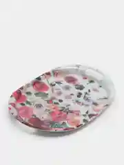 Розовый поднос "Цветы"