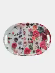 Розовый поднос "Цветы"