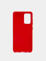 Красный чехол Samsung A52 имитация вставок под карбон