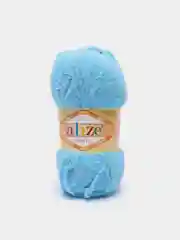Голубой пряжа плюшевая Alize Softy, микрополиэстер, 50 г, 115 м