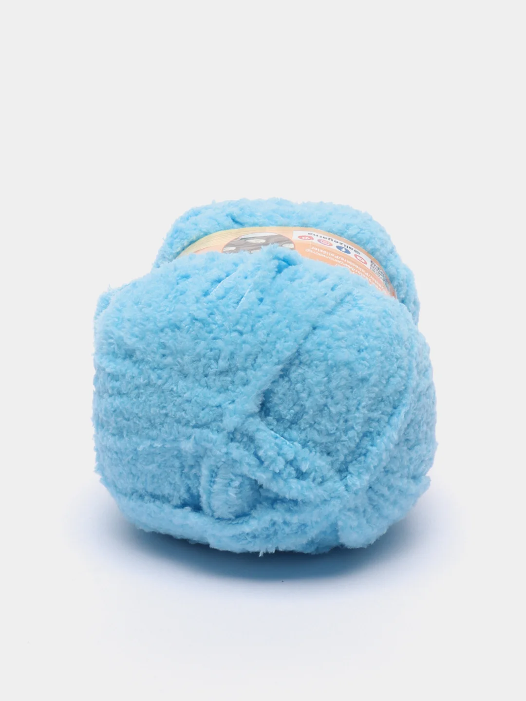 Голубой пряжа плюшевая Alize Softy, микрополиэстер, 50 г, 115 м