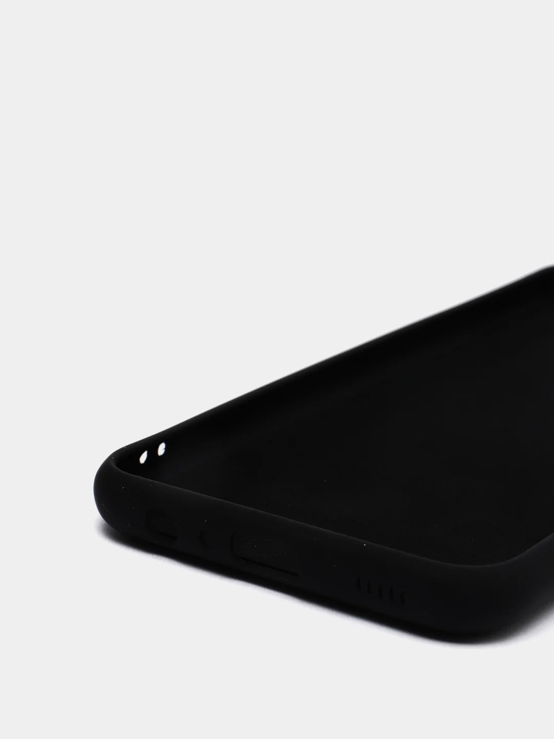 Черный чехол для Samsung A02S / A025F, силиконовый, противоударный, матовый, с бархатом внутри