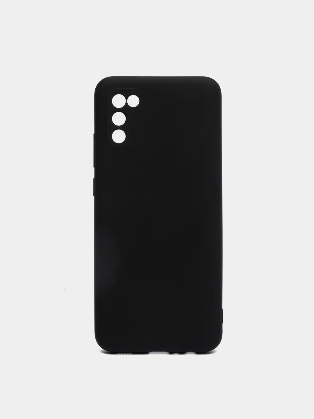 Черный чехол для Samsung A02S / A025F, силиконовый, противоударный, матовый, с бархатом внутри