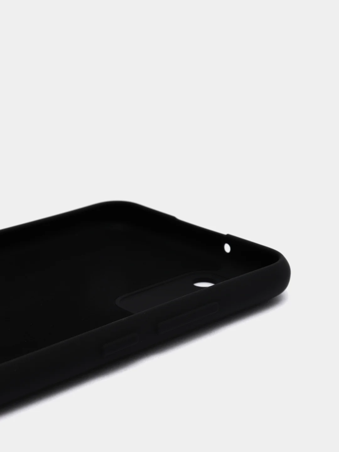 Черный чехол для Samsung A02S / A025F, силиконовый, противоударный, матовый, с бархатом внутри