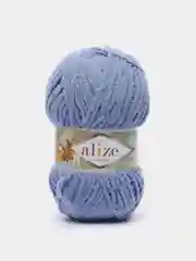 Синий меланж пряжа плюшевая Alize Softy Plus, микрополиэстер, 100 г, 120 м