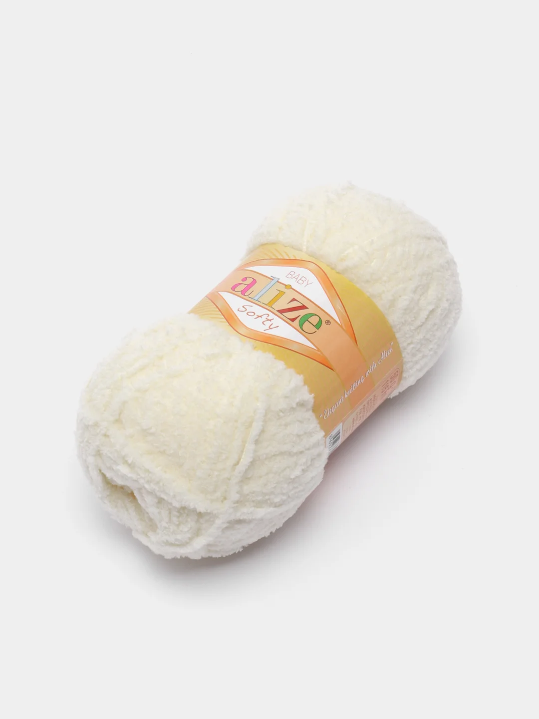 Молочный пряжа плюшевая Alize Softy, микрополиэстер, 50 г, 115 м