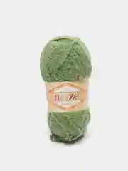 Лесной зеленый пряжа плюшевая Alize Softy, микрополиэстер, 50 г, 115 м