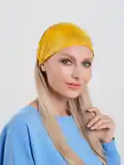 Желтый женская повязка на голову широкая с принтом тай-дай