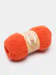 Оранжевый пряжа плюшевая Alize Softy, микрополиэстер, 50 г, 115 м