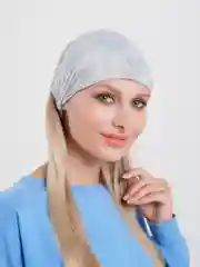 Серый металлик женская повязка на голову широкая с принтом тай-дай