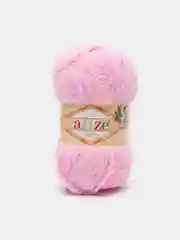 Розовый пряжа плюшевая Alize Softy, микрополиэстер, 50 г, 115 м