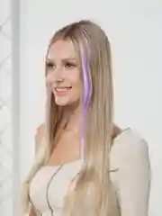 Лавандовый цветные и двухцветные накладные пряди / локоны волос на заколке-зажиме