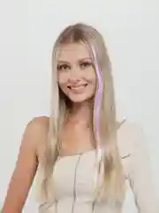 Лавандовый цветные и двухцветные накладные пряди / локоны волос на заколке-зажиме
