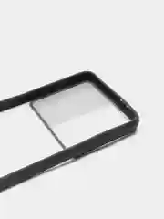 Черный матовый полупрозрачный чехол с защитой камеры Samsung S21 plus Galaxy S21+
