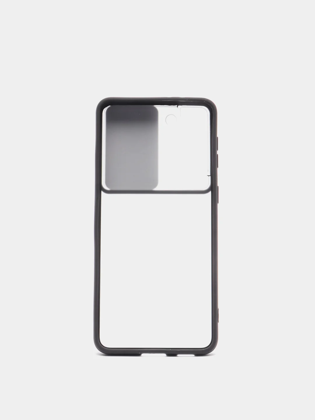 Черный матовый полупрозрачный чехол с защитой камеры Samsung S21 plus Galaxy S21+