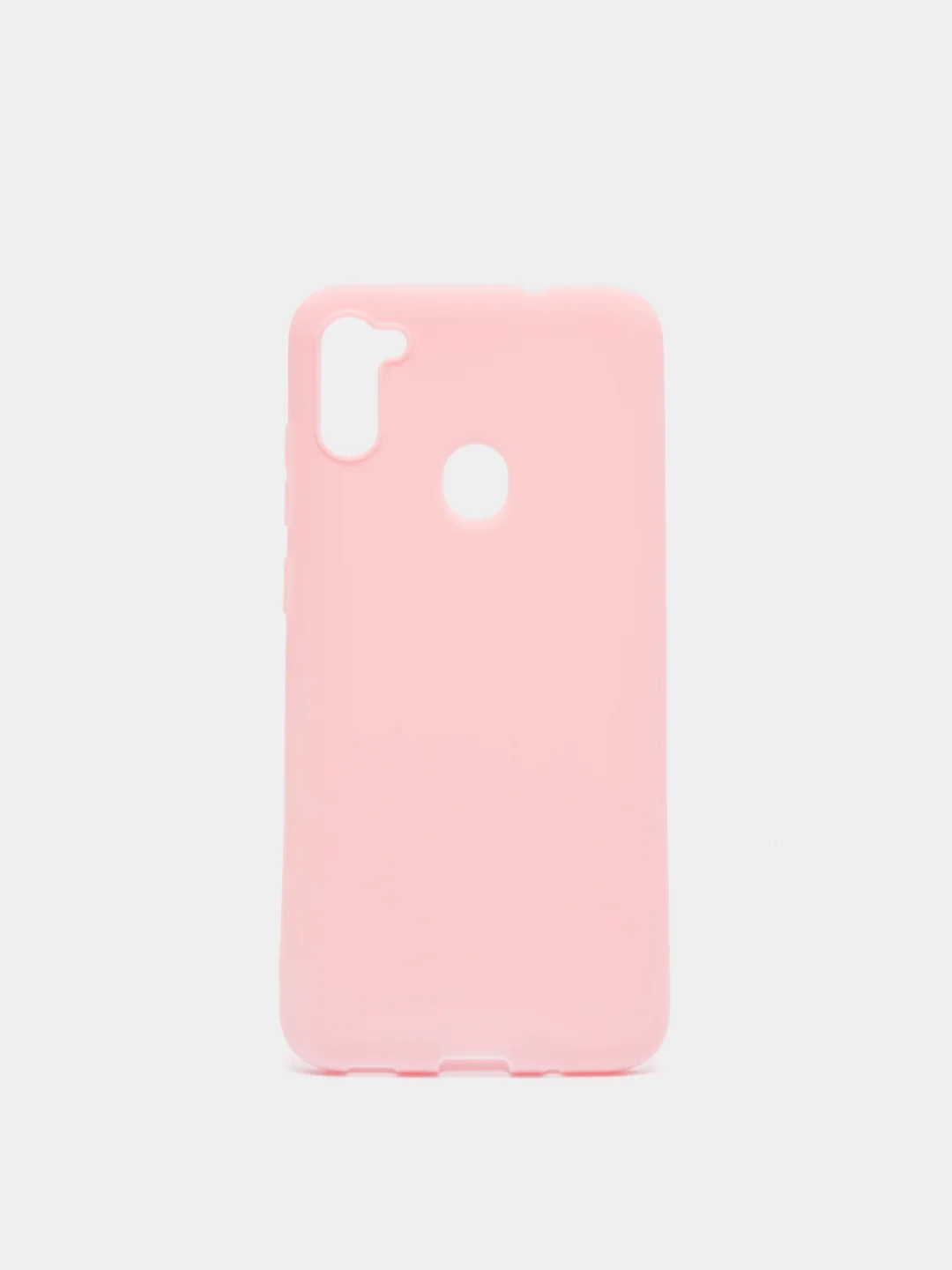 Розовый чехол для Samsung A11/A115F/M11 силиконовый, матовый, однотонный
