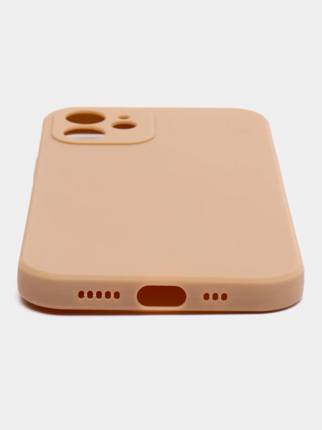 Бежевый чехол Silicone Case для iPhone 12, 12 Pro, Max, 12 mini, 13, 13 Pro, Max с защитой камеры