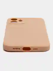 Бежевый чехол Silicone Case для iPhone 12, 12 Pro, Max, 12 mini, 13, 13 Pro, Max с защитой камеры