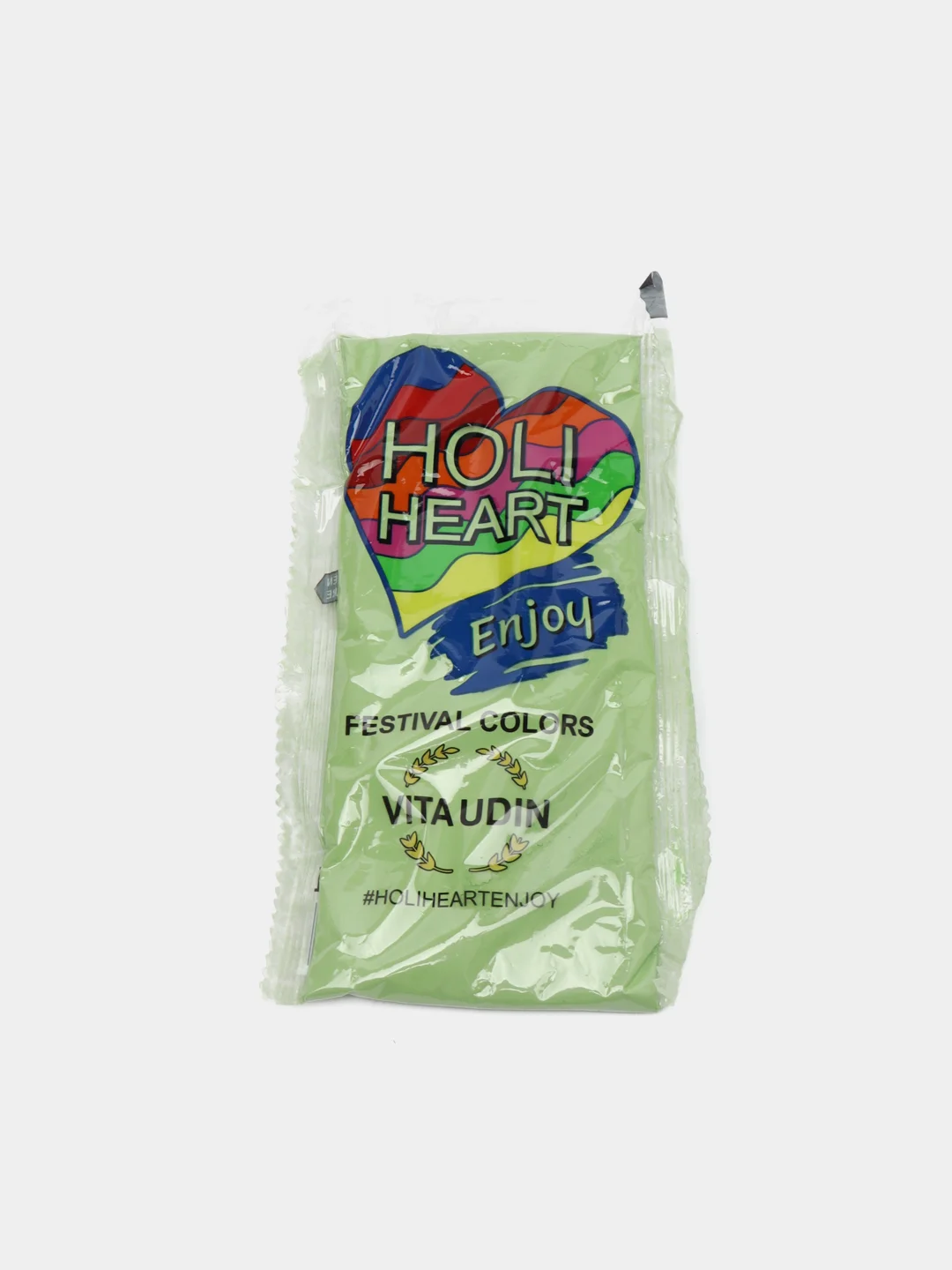 Фестивальные краски "Набор Холи" Holi Heart Vita Udin для праздников, 3 штуки, зеленый