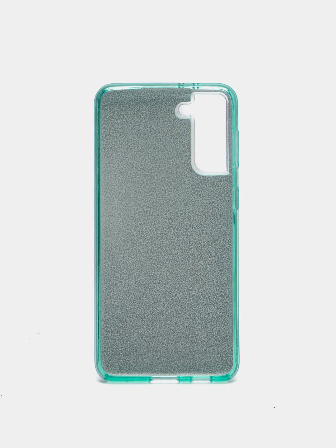 Бирюзовый чехол блестящий Samsung Galaxy S21 Plus накладка c блёстками Самсунг S21 +