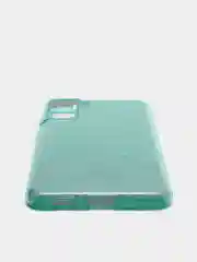 Бирюзовый чехол блестящий Samsung Galaxy S21 Plus накладка c блёстками Самсунг S21 +