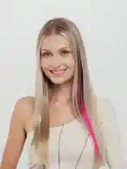 Бордовый цветные и двухцветные накладные пряди / локоны волос на заколке-зажиме