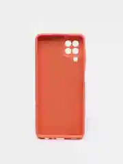 Оранжевый чехол силиконовый с микрофиброй и защитой камеры для Samsung Galaxy A22 4G (самсунг)
