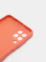 Оранжевый чехол силиконовый с микрофиброй и защитой камеры для Samsung Galaxy A22 4G (самсунг)