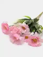 Розовый искусственные цветы "Герберы", "Пионы", "Розы", "Ромашки"