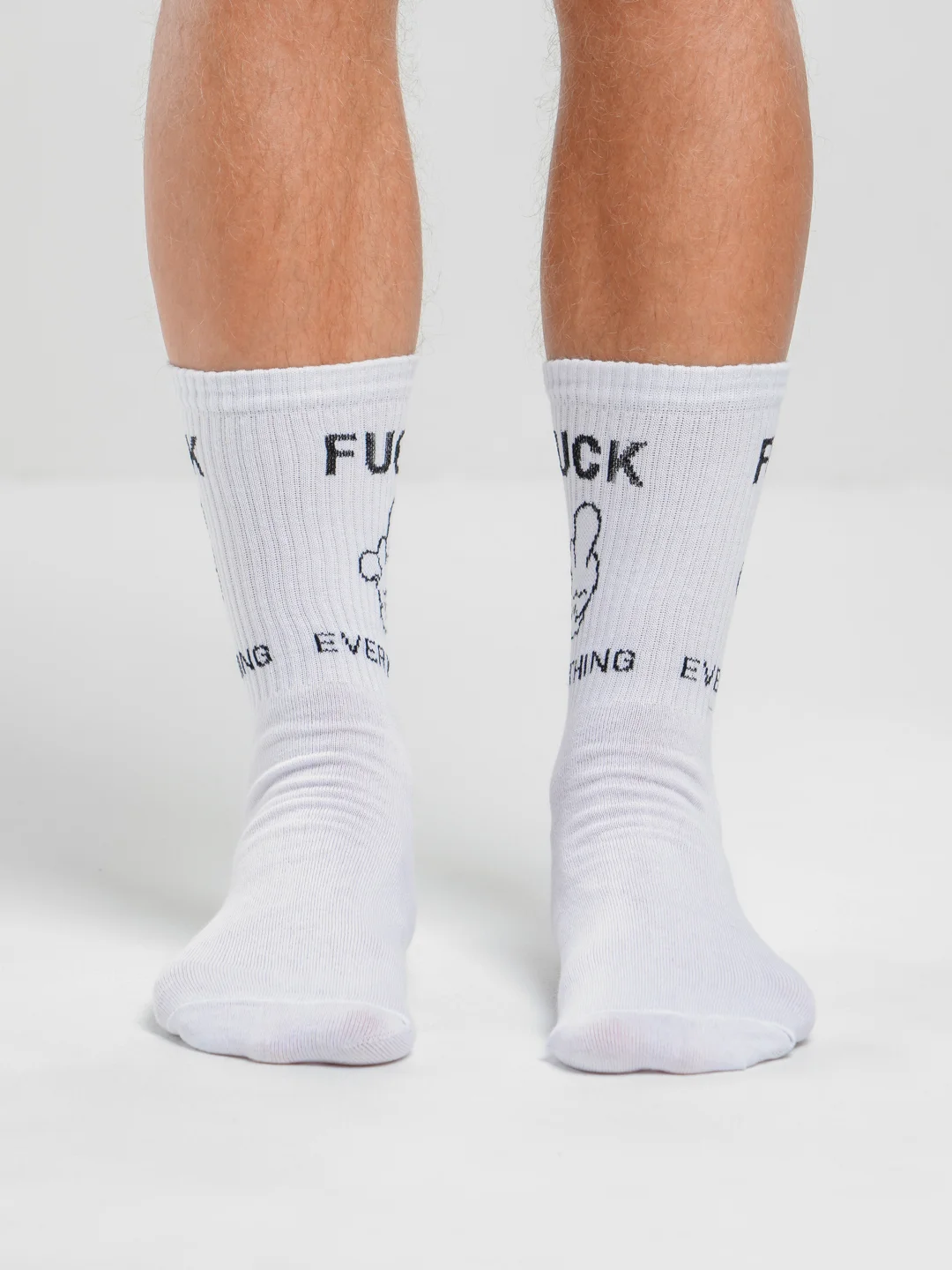 Носки с принтом "Fuck everything"