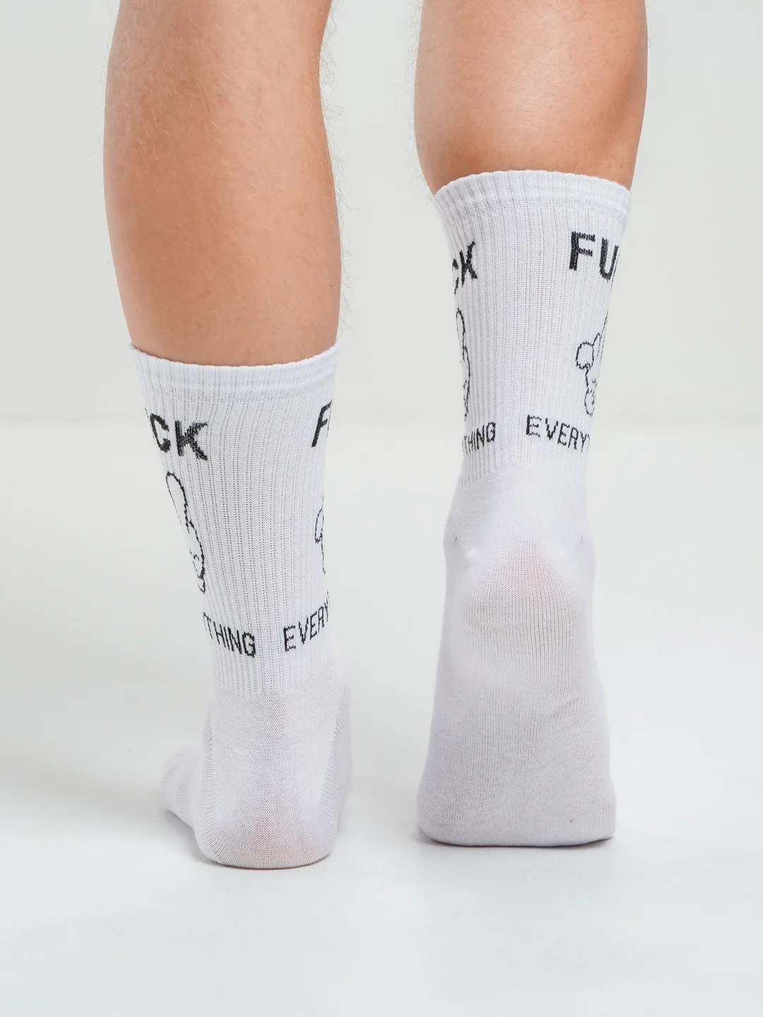 Носки с принтом "Fuck everything"