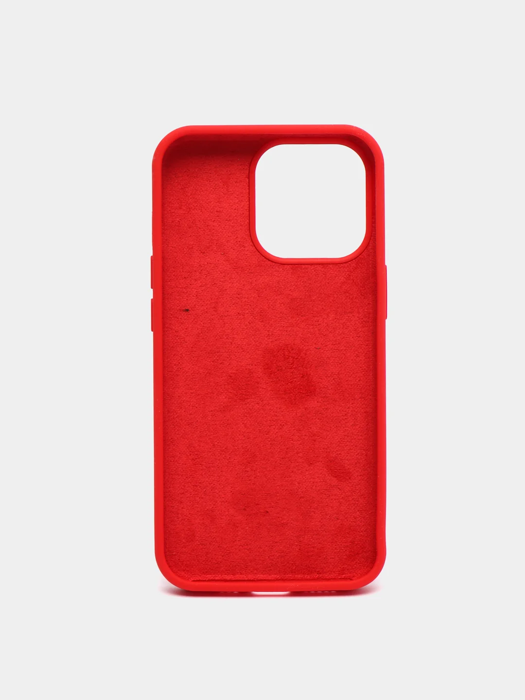 Красный чехол iPhone 13, 13 Pro, 13 Pro Max силиконовый с закрытым низом