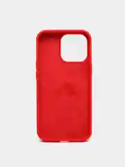Красный чехол iPhone 13, 13 Pro, 13 Pro Max силиконовый с закрытым низом