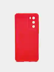 Красный чехол Huawei P40, Хуавей П40 силиконовый противоударный с усиленными углами