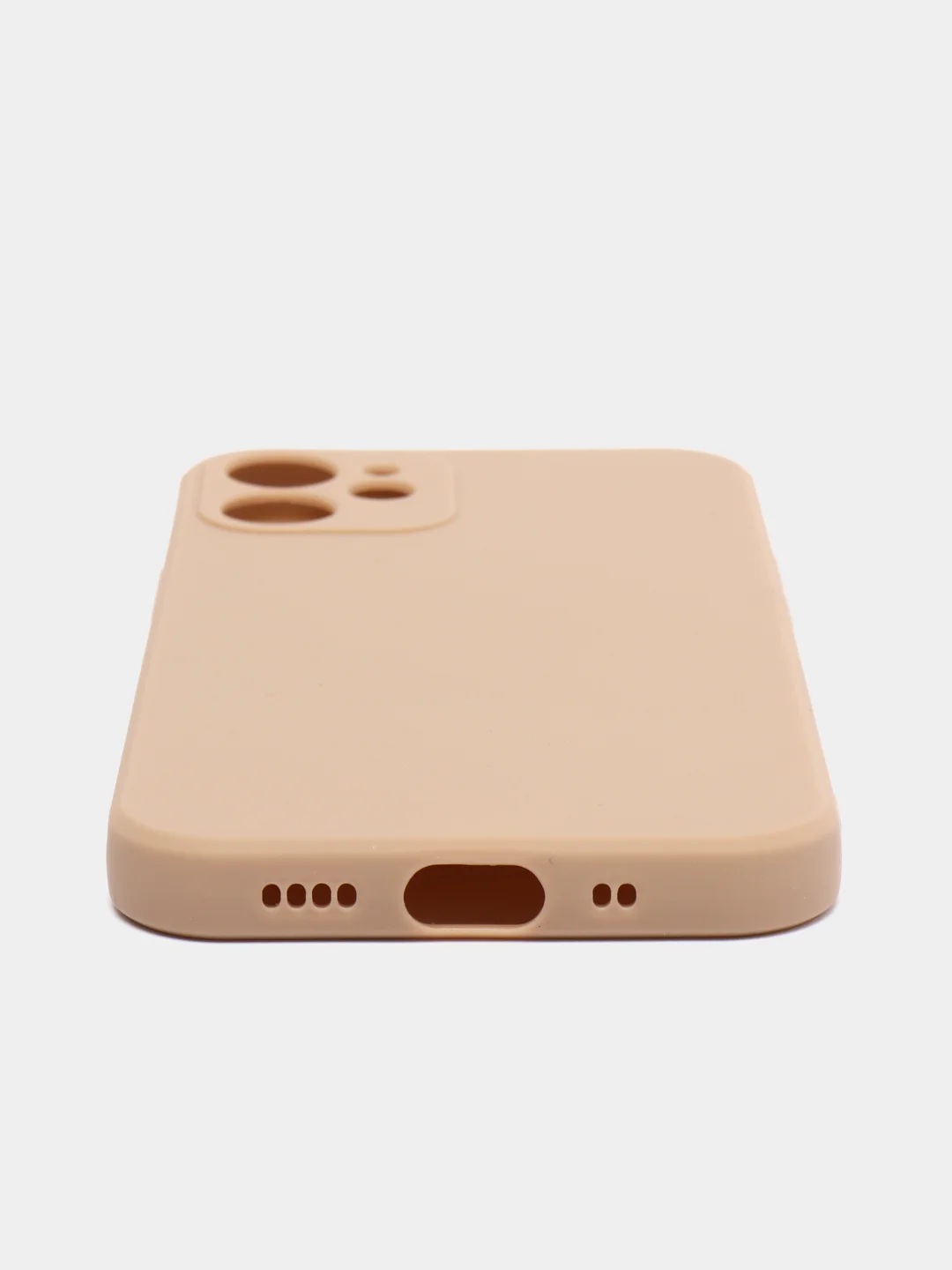 Бежевый чехол Silicone Case для iPhone 12, 12 Pro, Max, 12 mini, 13, 13 Pro, Max с защитой камеры