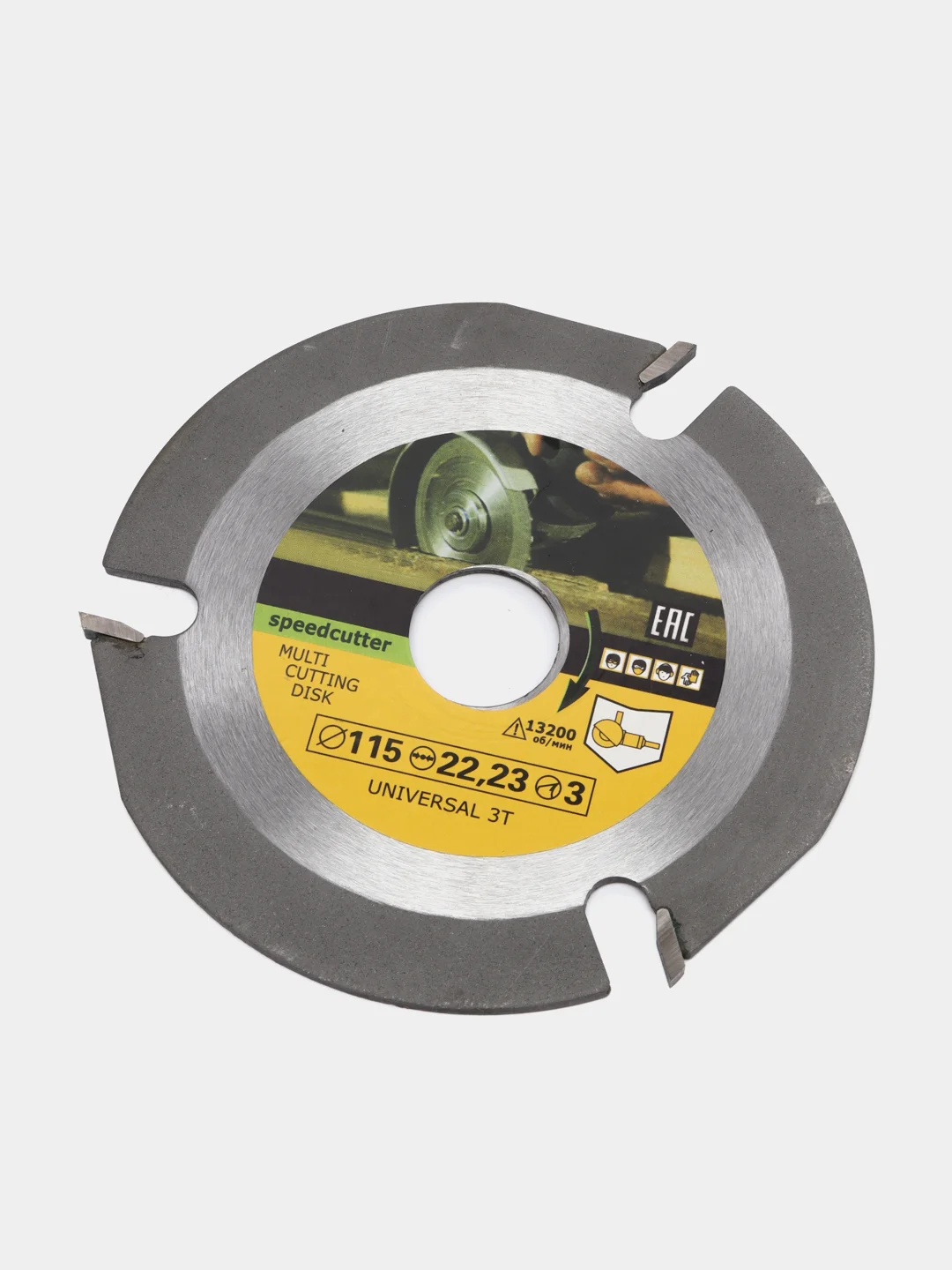 Черный диск по дереву для УШМ GRAFF SPEEDCUTTER, 22,23 мм, 3 зуба, 115 мм, 125 мм