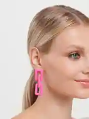 Розовый серьги "Цепи"