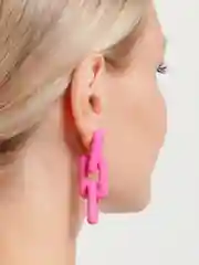 Розовый серьги "Цепи"