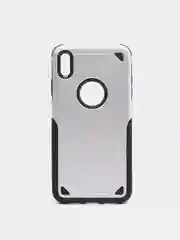 Серебряный мощный прорезиненный чехол для iphone XS MAX, 8 разных цветов