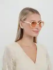Бежевый солнцезащитные очки женские