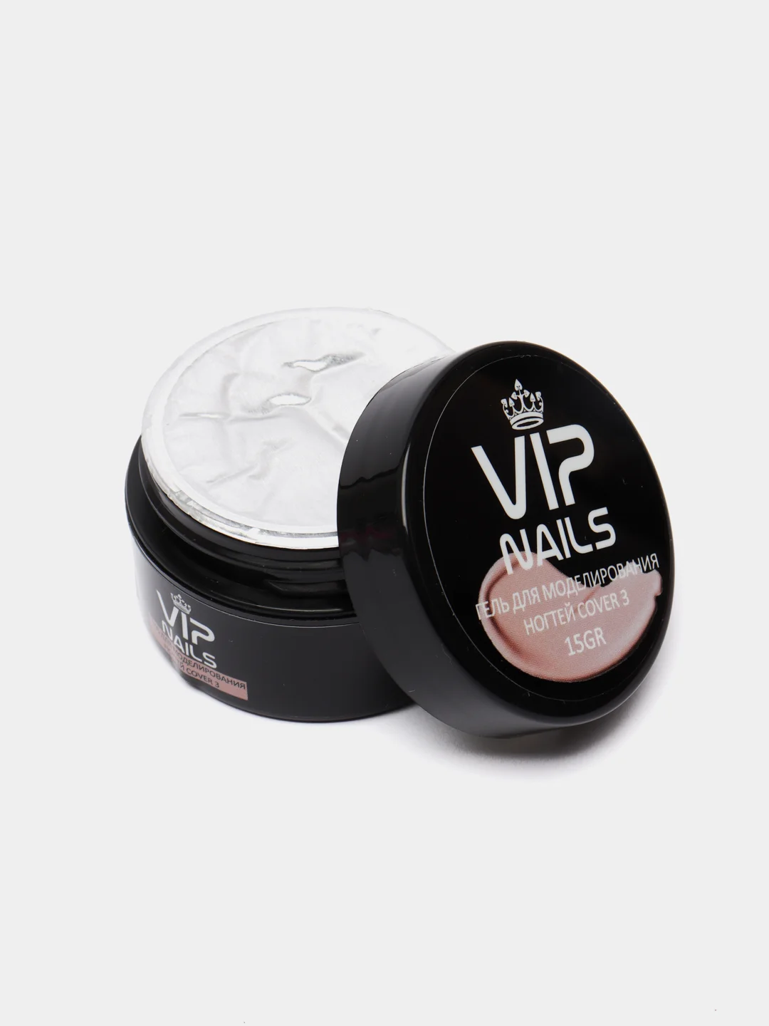 Твердый гель для наращивания моделирования ногтей Vipnails, камуфлирующий с шиммером и без