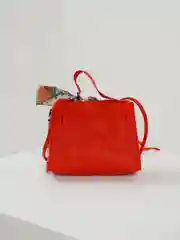 Красный сумка женская через плечо, с платком, 5 цветов