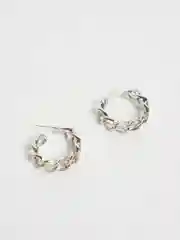 Серый металлик серьги женские, классические, цепочки
