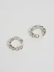 Серый металлик серьги женские, классические, цепочки