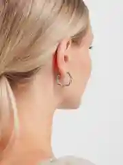 Серый металлик серьги женские, классические, цепочки