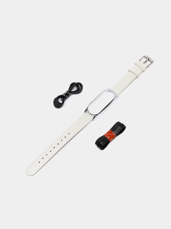 Ремешок для Xiaomi Mi band 3, 4, 5, 6 кожаный фитнес браслет