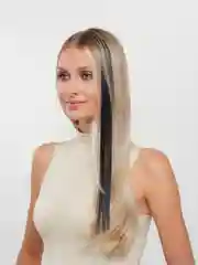Черный цветные и двухцветные накладные пряди / локоны волос на заколке-зажиме