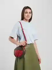 Красный сумка через плечо женская, из искусственной кожи, 5 цветов